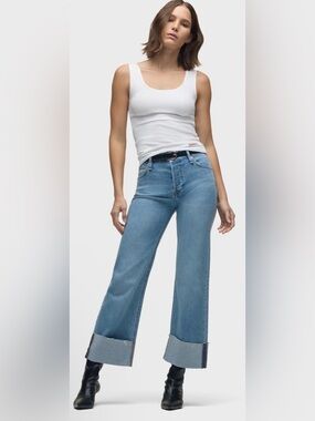 Hudson Rosie Jeans Light Blue Oak High-Rise Wide Leg Jeans
